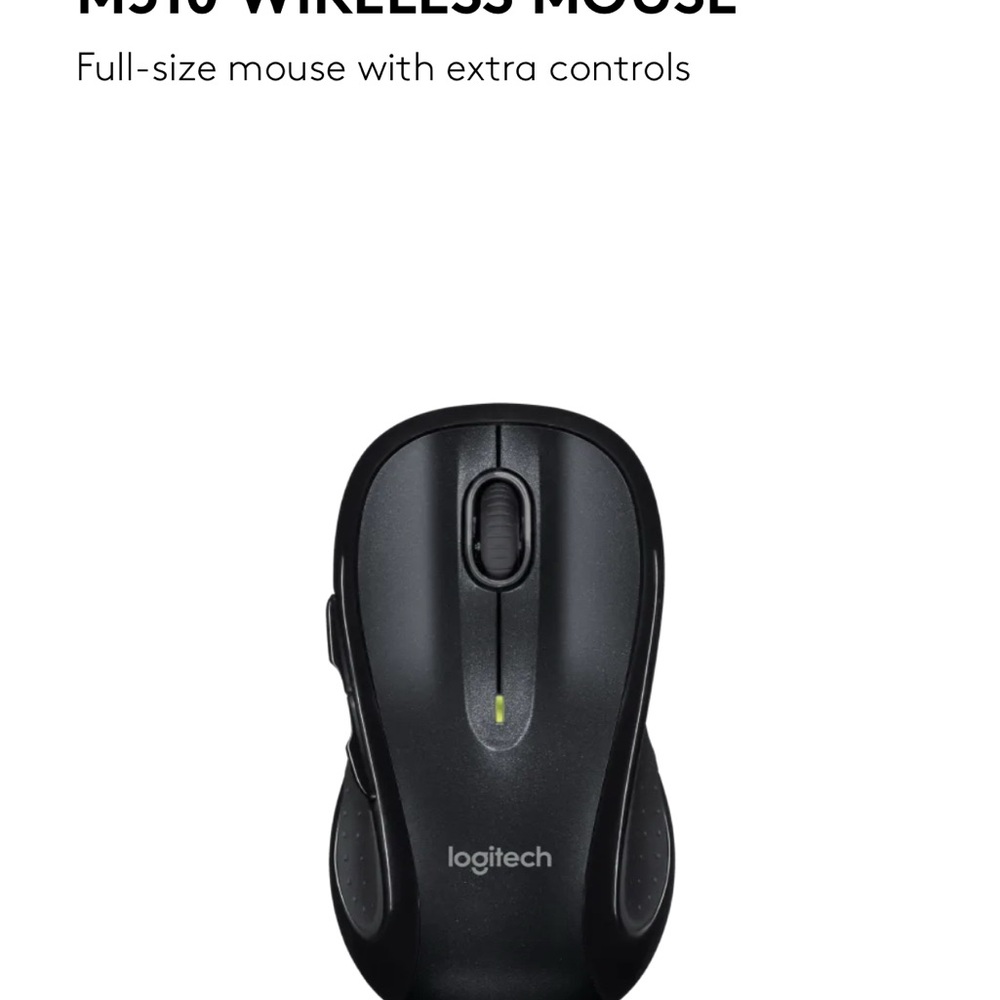 M510 WIRELESS MOUSE
Full-size mouse with extra controls